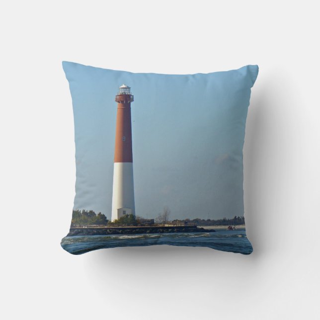 Ny Barnegat fyrLong Beach ö - jersey Kudde (Framsida)