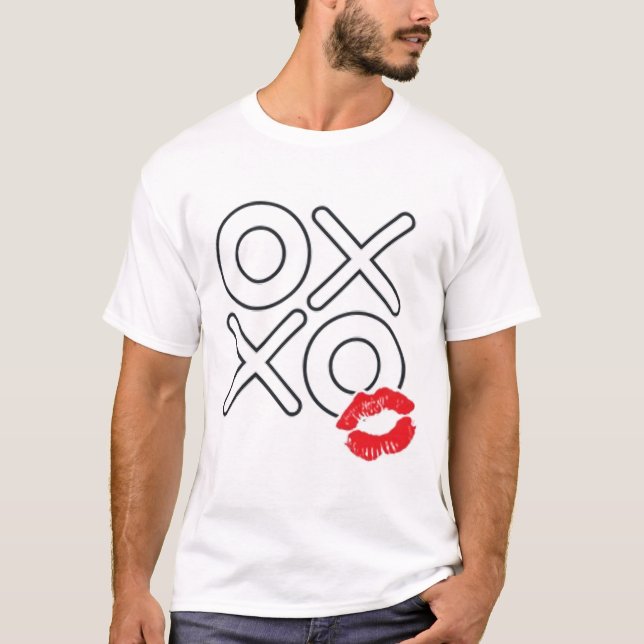 Ny Basic T-Shirt För Män XOXO  (Framsida)