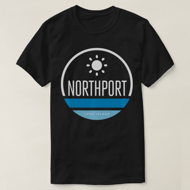 NY Beach Graphic för Northport Long Island T Shirt (Design framsida)