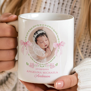 Ny Bebis Akvarell Grandmillenial Bågar Minnessaker Kaffemugg