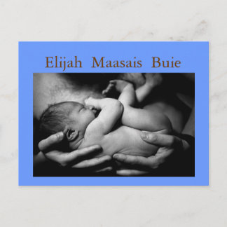 Ny Bebis Annonserings Postkort Meddelande Vykort