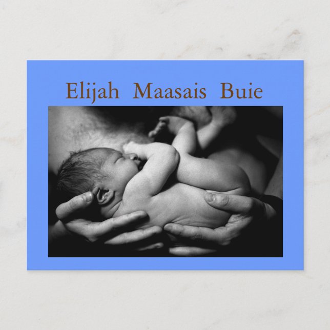 Ny Bebis Annonserings Postkort Meddelande Vykort (Framsida)