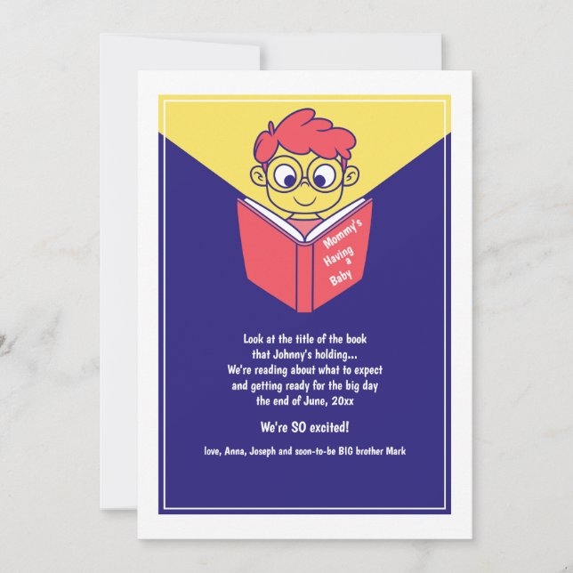 Ny Bebis Bok Graviditetsannonsering Meddelande (Framsida)