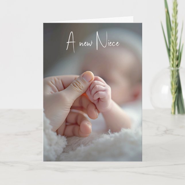 Ny Bebis Niece Grattis  Kort (Framsida)