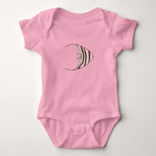 Ny Bebis Söt fisk illustrerad T Shirt