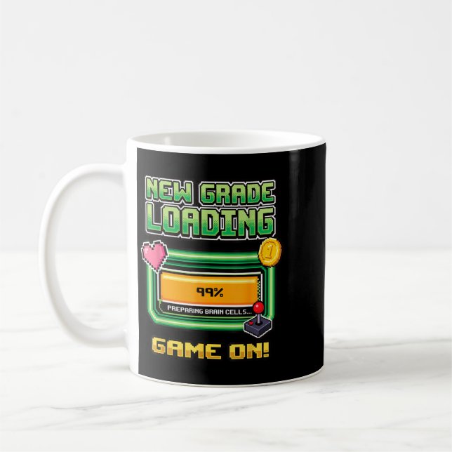 Ny betygsinläsning Let's Play Pixel Art School Kaffemugg (Vänster)