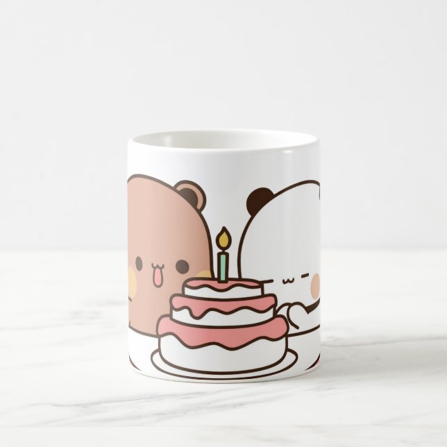 ny björn och panda bubu dudu kaffemugg (Center)