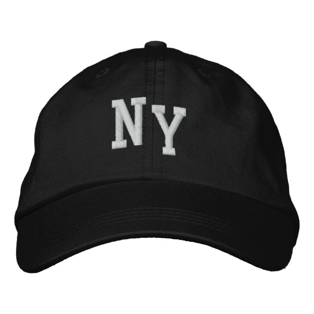 NY Black Manar Cap Broderad Keps (Framsida)