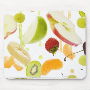 Ny blandad frukt med äpple- & orangefruktsaft musmatta