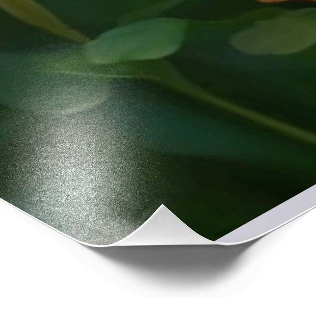 NY! Blommigt Väg Watercolor Painting" Fototryck (Hörn)