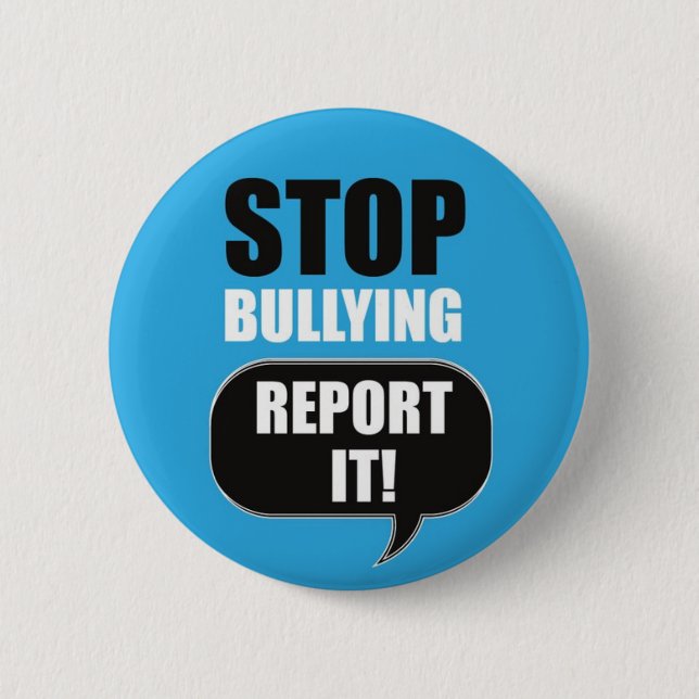 NY! - BLUE STOP BULLYING REPORT IT PIN-BADGE KNAPP (Framsida)