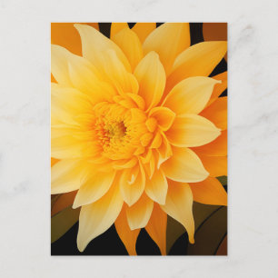 Ny BOHO Gul Dahlia Vykort