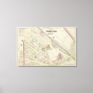 NY Boston & Providence Rail Road Karta Canvastryck