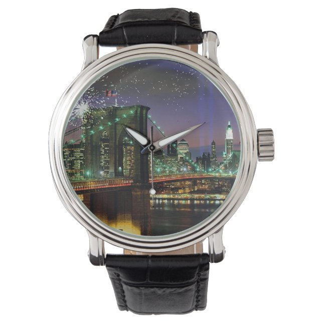 NY Brooklyn Bridge Watch Armbandsur (Framsida)