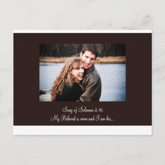 ny brun, för inbjudan, Sång i Solomon 2:16... Vykort