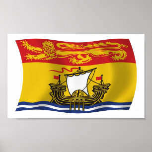 Ny Brunswick-Flagga Poster utskrift