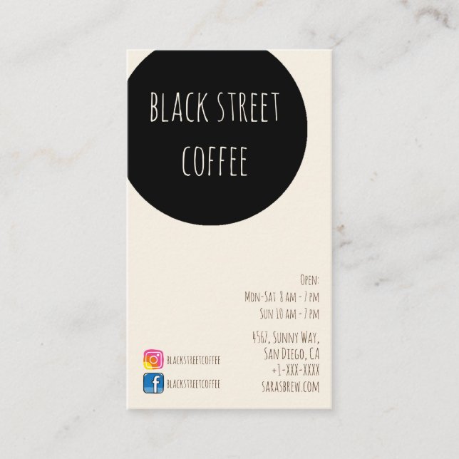 ny brygdcafecoffeeshop visitkort (Framsida)