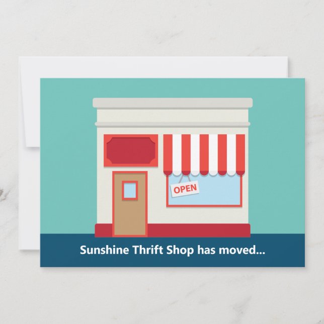 Ny butik Söt invigning eller butik flyttar Meddelande (Framsida)