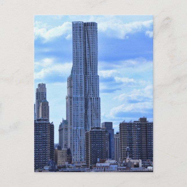 NY by Gehry / 8 Spruce St från Öster River A1 Vykort (Framsida)