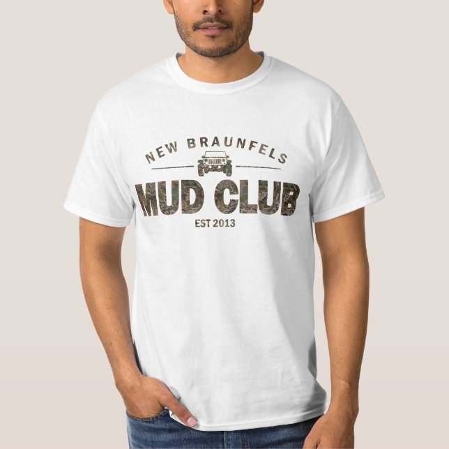 Ny Camo för Braunfels leraklubb skjorta Tee (Framsida)