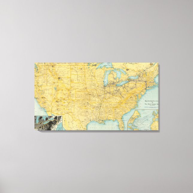 NY Central Linjer Canvastryck (Framsida)