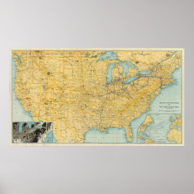 NY Central Linjer Poster (Framsidan)