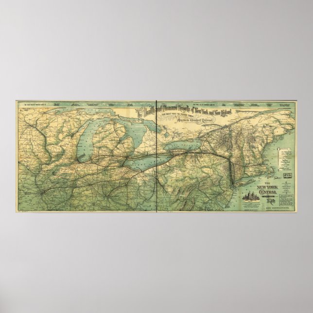NY Central och Hudson River RR Poster (Framsidan)