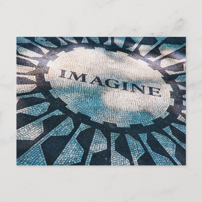 NY Central Park's Imagine, vykort (Framsida)
