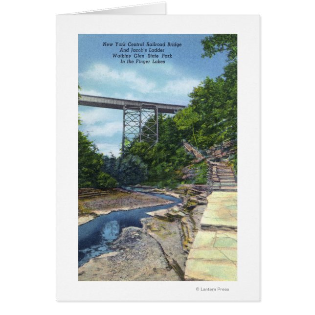 NY Central RR Bridge, Jacob's Ladder Hälsningskort (Framsidan)