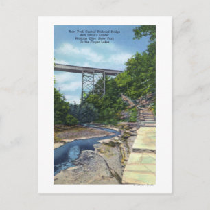 NY Central RR Bridge, Jacob's Ladder Vykort