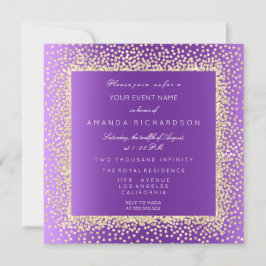 Ny Champaigne Guld Glitter Konfetti Inbjudningar