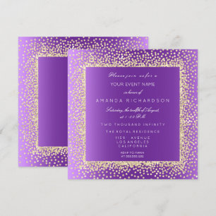 Ny Champaigne Guld Glitter Konfetti Inbjudningar