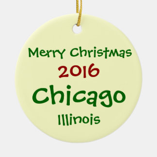 NY CHICAGO ILLINOIS GOD JULPRYDNAD 2016 JULGRANSPRYDNAD KERAMIK