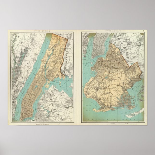 NY City, Brooklyn Poster (Framsidan)