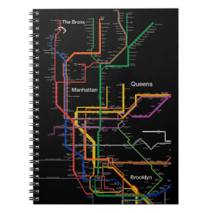 NY-City tunnelbanan karta Anteckningsbok