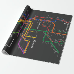 NY-City tunnelbanan karta Presentpapper