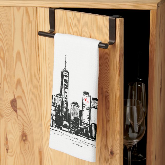 NY Cityscape Kitchen Towel Kökshandduk (Thirds Fold)