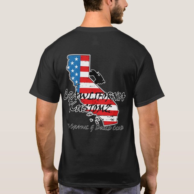 Ny Crawlifornia Kustomz skjortaflagga T Shirt (Baksida)