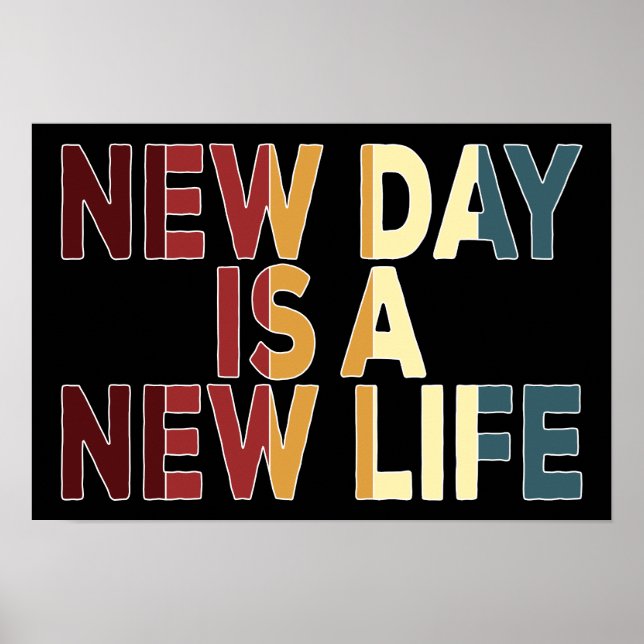 Ny dag är ett nytt liv poster (Framsidan)