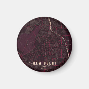 Ny Delhi Indien Stadskarta Magnet