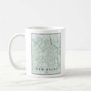 Ny Delhi Indien Stadskarta Minimalistisk Design Kaffemugg