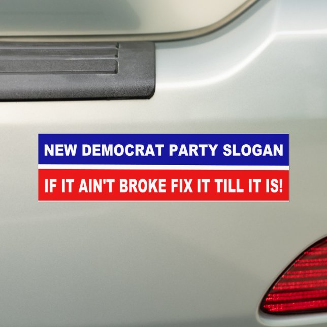 Ny demokrat Party Slogan om det inte är Fattigt at Bildekal (På Bil)