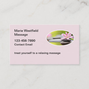 Ny design för Affärskort för lugnande massage Visitkort
