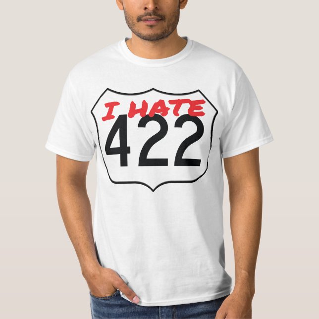NY design!  Jag hatar T-tröja 422 Tee (Framsida)