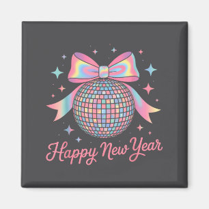 Ny Disco Boll Lyx Guld Gott Nytt År Magnet