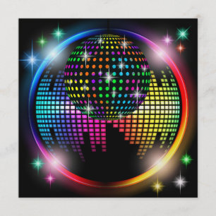 Ny DISCO Party/Nyårsafton Inbjudningar