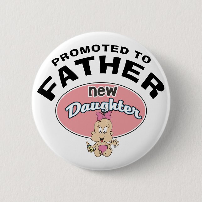 Ny dotter för ny pappa knapp (Framsida)