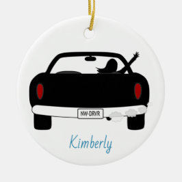 Ny drivrutin för HÖGER, handhållare, hondjur Julgransprydnad Keramik