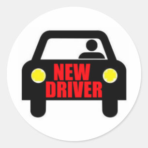 Ny drivrutin runt klistermärke