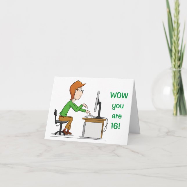 NY DRIVRUTINFÖRARE SNART LYCKLIG **16:e BIRTHDAY** Kort (Framsida)